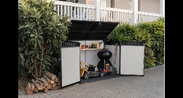 Keter Premier Jumbo Box - Tuinbox outdoor opbergbox - Kussenkist tuin zitbank - Regenbestendig - Gemaakt van hoogwaardig materiaal