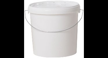 Emmertje kunststof wit 10L.