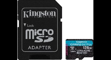 Kingston Technology microSDXC 128GB | Canvas Go! Plus Gen4 | 200MB/s | A2 | U3 | V30 | + Adapter