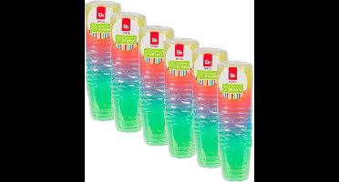 Excellent Houseware shotglas - 120x - kleuren - kunststof - 30 ml - herbruikbaar
