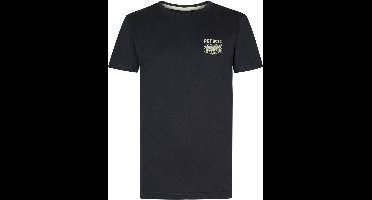 Petrol Industries - Jongens Backprint T-shirt Bayfront - Zwart - Maat 104