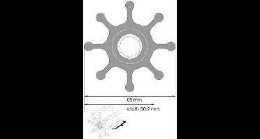 Johnson waaier voor F7 pomp, MC97/EPDM