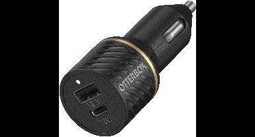 Otterbox Dual USB / USB-C Autolader 30W - Zwart