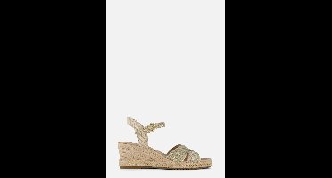 Tamaris Espadrilles goud Textiel - Maat 41