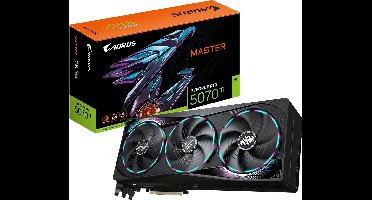 GIGABYTE NVIDIA GeForce RTX 5070 Ti AORUS MASTER 16G - Videokaart - 16GB - GDDR7 - PCIe 5.0 - 1x HDMI 2.1 - 3x DisplayPort 2.1