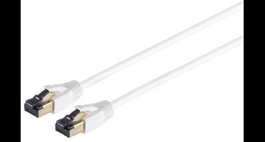 Patchkabel cat 8.1 F/FTP PIMF LSZH weiß 0,5m
