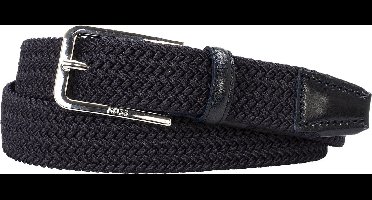 BOSS leren heren riem - navy blauw