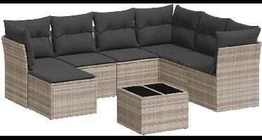 vidaXL 8-delige Loungeset Lichtgrijs