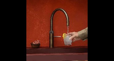 Quooker Fusion round messing patina met Comb+ reservoir