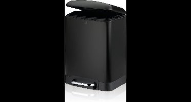 Afvalemmer, RVS, Zwart, 6 L - Kela | Davino