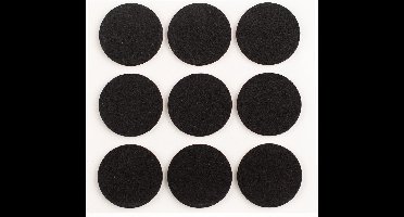 Verlofix Anti-slip Rubber Zelfklevend Diam.28 Mm Zwart 9stuks