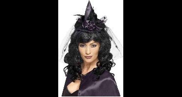 Smiffys - Witch Mini Heksenhoed - Zwart