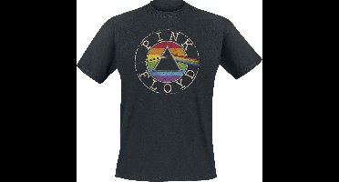 Pink Floyd Logo Rainbow Heren T-shirt - zwart - L