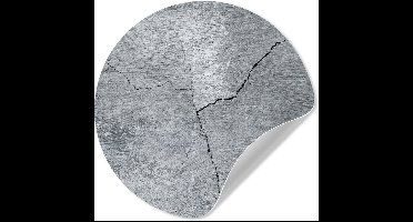 WallCircle® - Behangcirkel 30x30 cm - Muurstickers Beton - Grijs - Scheur - Muurcirkel woonkamer - Wandcirkel slaapkamer - Kamer decoratie zelfklevend - Muurdecoratie accessoires