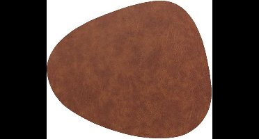 D- Unique Living - Placemat Floris - Rond - Polyester - Donkerbruin - 39x30,5cm