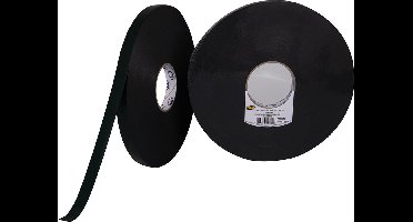 Dubbelzijdige bevestigingstape - zwart 19mm x 50m