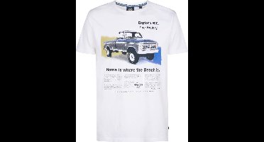 Petrol Industries - Heren Artwork T-shirt Lido - Wit - Maat L