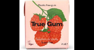 True Gum Raspberry & Vanilla Sugarfree - 12 x 21 gr - Voordeelverpakking