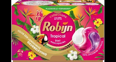 Robijn Wascapsules 3-in-1 Tropical - 15 stuks