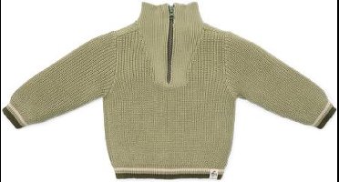Little Dutch Trui Jongen - Maat 98 - Gebreide Trui - Kinderkleding Jongens - Groen - Biologisch Katoen - Little Farm Green