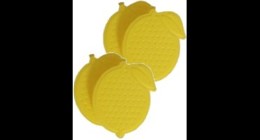 10x stuks grote ijsblokken - citroen - herbruikbaar - 9 cm - Gekoelde drankjes maken - IJsblokjes