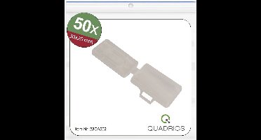 Quadrios 23CA252 23CA252 Kabelmarkeringdrager Montagemethode: Kabelbinder Markeringsvlak: 18 x 30 mm Transparant Aantal