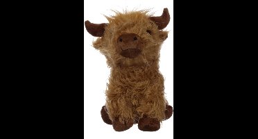 Puckator Deurstopper Highland Koe - 1.2 kg - bruin - knuffeldier - H24 cm - deurstop - binnenderu en buitendeur