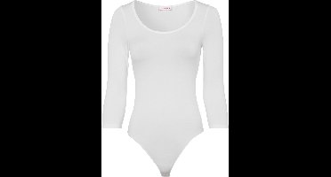 FALKE Stringbody lichaam met lange mouwen katoen body dames wit - maat S 36-38