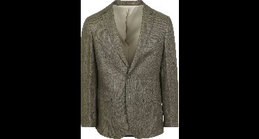 Suitable Blazer Linnen Panama Olijfgroen - Maat 56 - Heren blazer