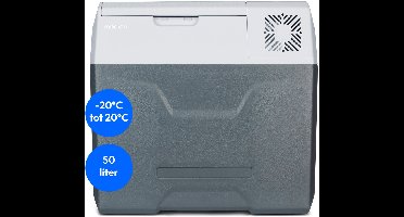 MEDION mobiele koelbox met compressor (elektrisch, 47 liter opslagcapaciteit, 60 watt, -20°C tot 20°C, LED display, USB, 230V 12V 24V autoadapter, voor auto, vrachtwagen, camper, camping MD13112)