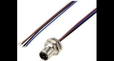 TRU COMPONENTS TC-12833072 Sensor/actuator inbouwstekker M12 Aantal polen (sensoren): 4 Stekker, inbouw 0.5 m 1 stuk(s)