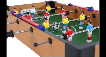 Tafelvoetbal speelgoed 6 tegen 6 met 2 ballen 40,5x22x7cm voetbalspel.