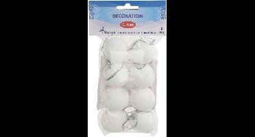 Decoratie Sneeuwballen, 8st.