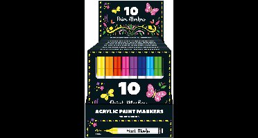 Display - 10 sets met 10 Acryl verfstiften