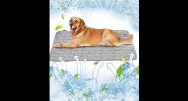 Cooling Mat for Dogs and Cats - Self-Cooling Blanket for Large and Small Dogs - Washable Grey - 70 x 100 cm