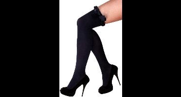 Stay up kousen - Zwart - Met strik