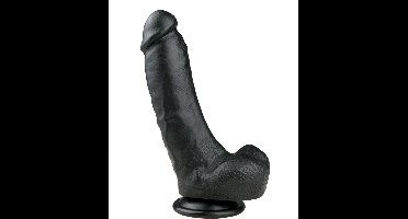 EasyToys - Realistische Dildo met Balzak - Dildo met Zuignap - 20 cm - Dildo's - Sex Toys voor Vrouwen en Mannen - Dildo Mannen Anaal - Zwart