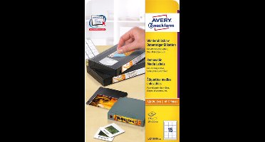 Diskette etiket Avery 59x50mm - wit NP doos 25 vel 15 et. per