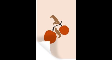 Muurstickers - Sticker Folie - Zomer - Appels - Roze - 20x30 cm - Plakfolie - Muurstickers Kinderkamer - Zelfklevend Behang - Zelfklevend behangpapier - Stickerfolie