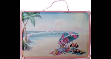 memobord Minnie Mouse meisjes 40 x 30 cm roze 2-delig