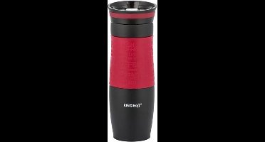 Thermosfles met dubbele RVS wand - Rood - 500ml - Shockproof - Rubberen Greep