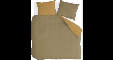 Byrklund Dekbedovertrek Side Way - 200x220 - 100% Katoen - Geel / Mosterd