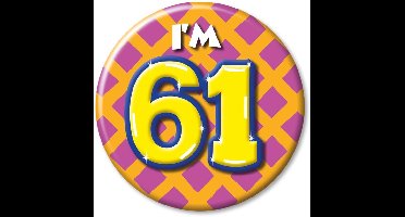 Button klein - i'm 61 Leeftijd Fun gifts