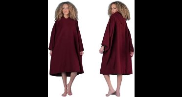 Handdoek Poncho Volwassen Hooded Groot Bad Zwemmen Surf Strand Absorberende Microfiber Droog Veranderende Gewaad voor Mannen Jongens Sneldrogend Bordeaux