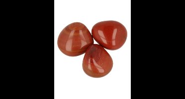 Jaspis rood A 3 st. ca. 30 mm trommelstenen