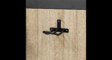 vidaXL Hoofdstelhouder wandgemonteerd ijzer zwart