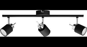Philips Meranti opbouwspot - 3-lichts - zwart