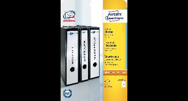 Avery Ordnerrugetiketten Zweckform 29,7 X 61 Mm Wit 75 Stuks