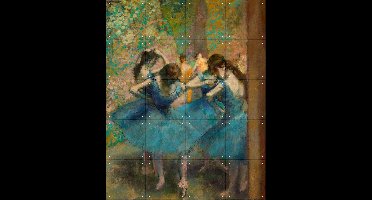 IXXI Blue Dancers, Edgar Degas & Musée D'Orsay - 80 x 100 cm - Gratis ophangtool - Grote wanddecoratie en posters - Klassiek, Impressionisme