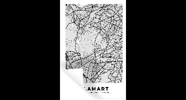 Muurstickers - Sticker Folie - Stadskaart - Frankrijk - Kaart - Clamart - Plattegrond - 20x30 cm - Plakfolie - Muurstickers Kinderkamer - Zelfklevend Behang - Zelfklevend behangpapier - Stickerfolie